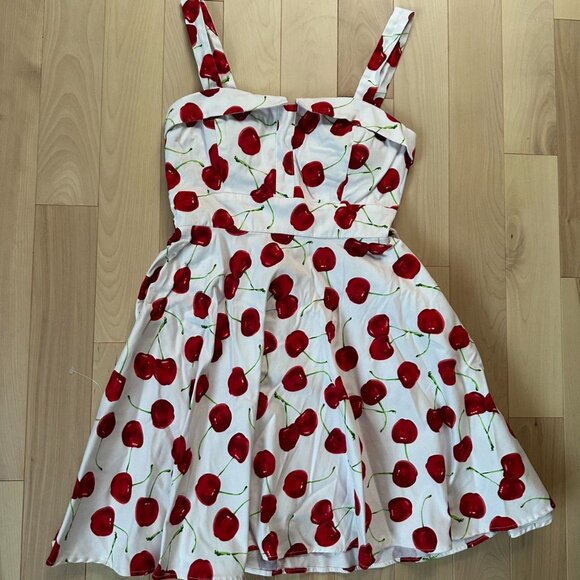 American-Made Pin-Up Cherry Mini Dress - Picture 3 of 8
